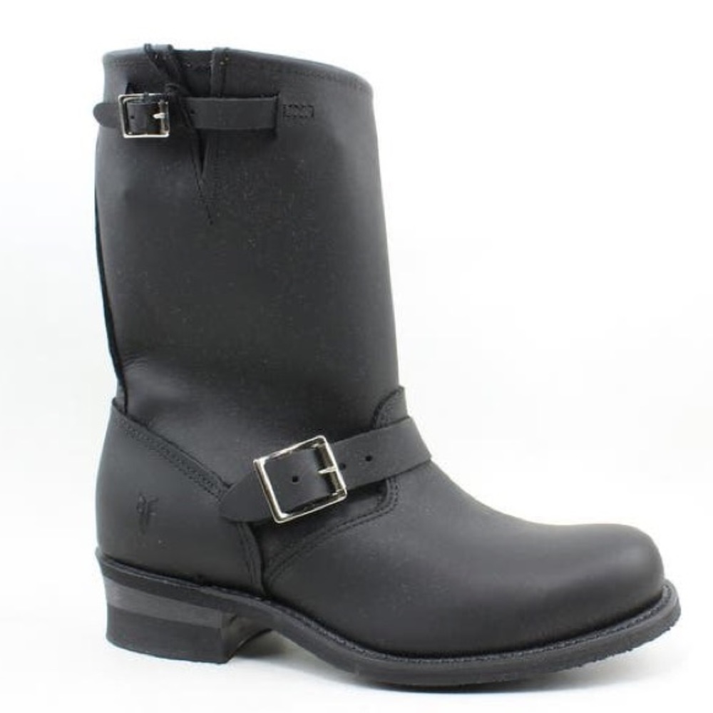 Frye 12R Women Engineer Black Fashion Boots # 9.5